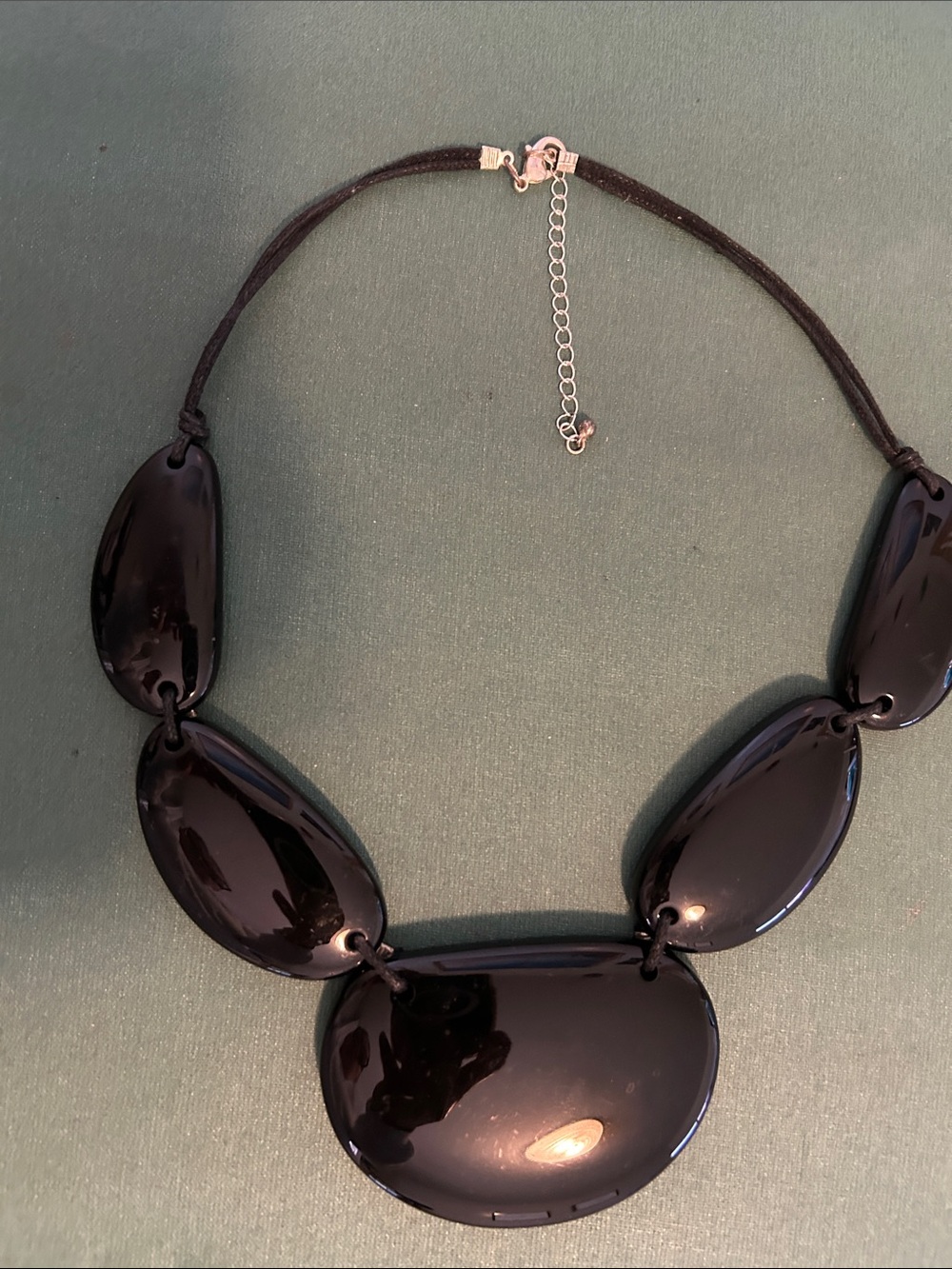 Source Unknown Black Chunky Statement Necklace